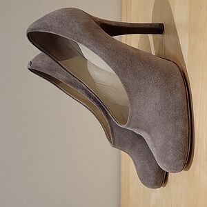 Chloe Taupe Suede Leather Heels